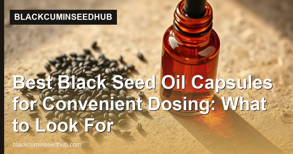 Best Black Seed Oil Capsules for Convenient Dosing: What to Look For - BlackCuminSeedHub