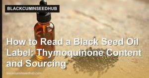 How to Read a Black Seed Oil Label: Thymoquinone Content and Sourcing