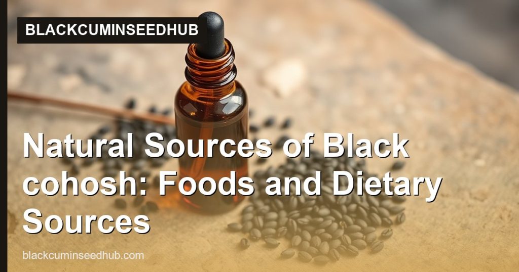 Natural Sources of Black cohosh: Foods and Dietary Sources - BlackCuminSeedHub